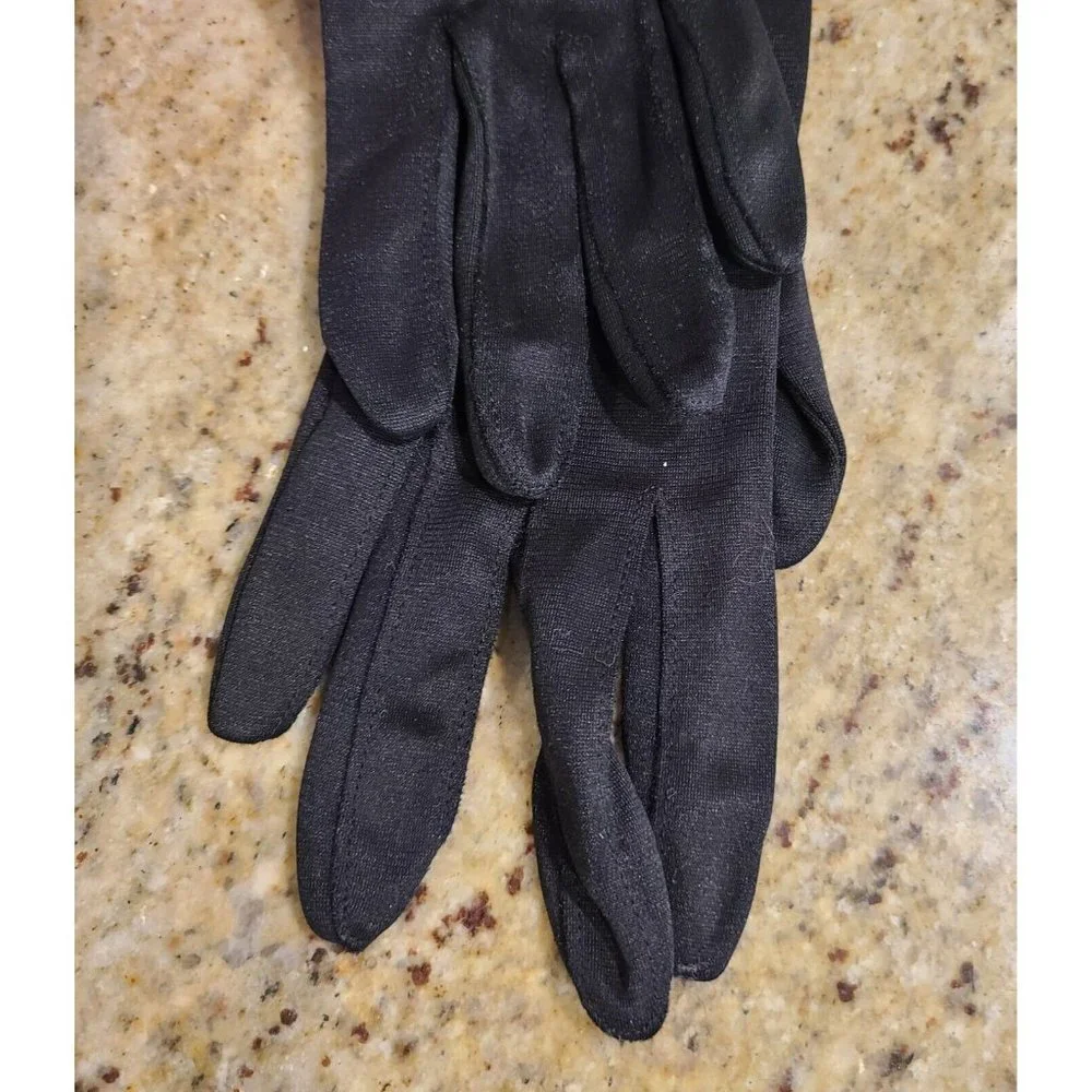 Vintage Size M Black Nylon Stretch Formal 9.5
